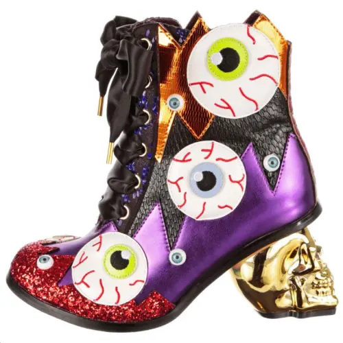 IRREGULAR CHOICE Pu Ankle Boots 7.8cm Women's Black