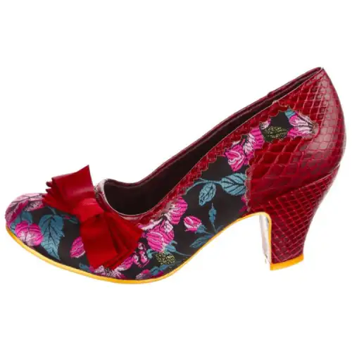 IRREGULAR CHOICE Pu Versatile Chunky Heel High Heels 7.2cm Women's Red