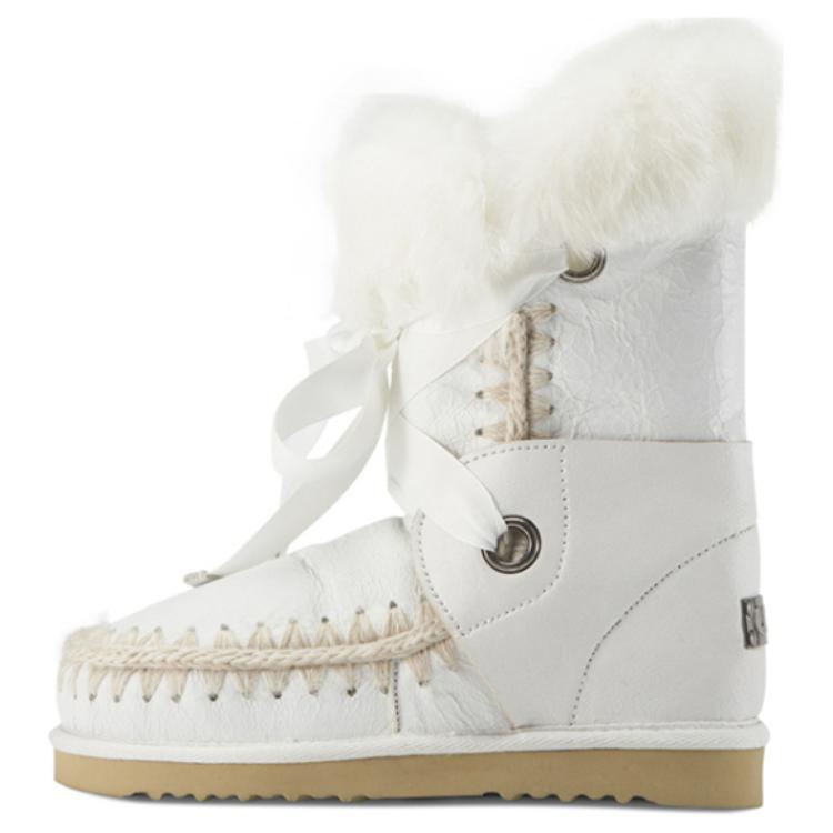 MOU Slip Resistant Crew Snow Boots Women's White
