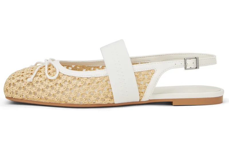 CHARLES&KEITH Small Ck PU, Textile One Strap Sandals 0.8cm Women's