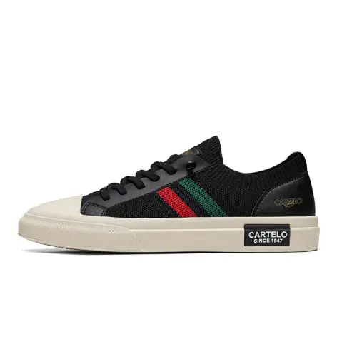 CARTELO Slip Resistant, Lightweight, And Breathable Low top Skateboard Shoes Men's