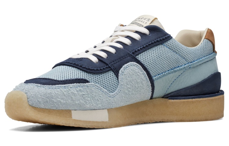 Clarks Leather Comfortable And Breathable Low top Sports Casual Shoes Men's Blue