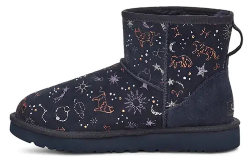UGG Classic Zodiac Mini Fleece Lined Navy Blue Women's