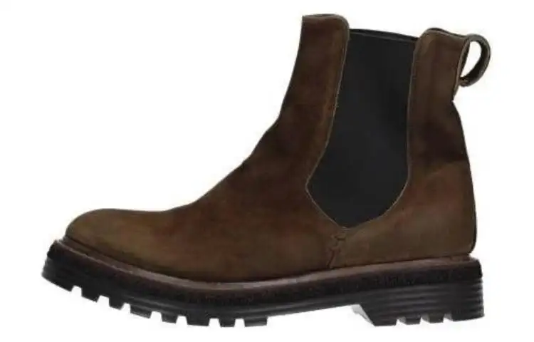 PREMIATA Suede Short Chelsea Boots Men's Brown