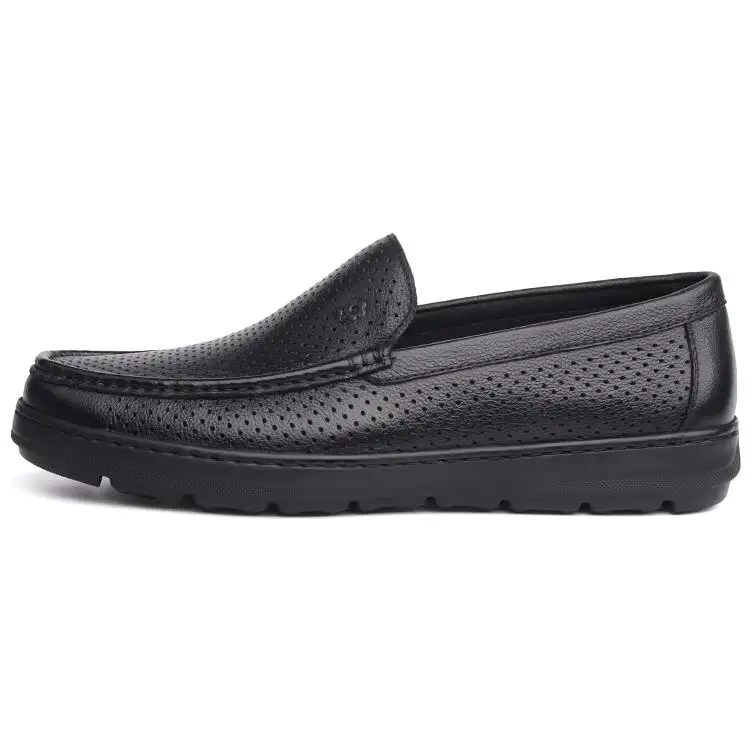 Montagut Casual Leather Shoes Men's Low Top Black/Brown