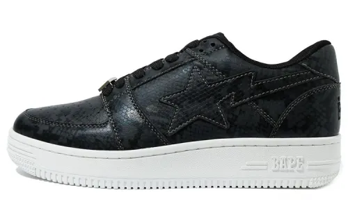 BAPE A BATHING APE Bape Sta Low Snakeskin Black 2020