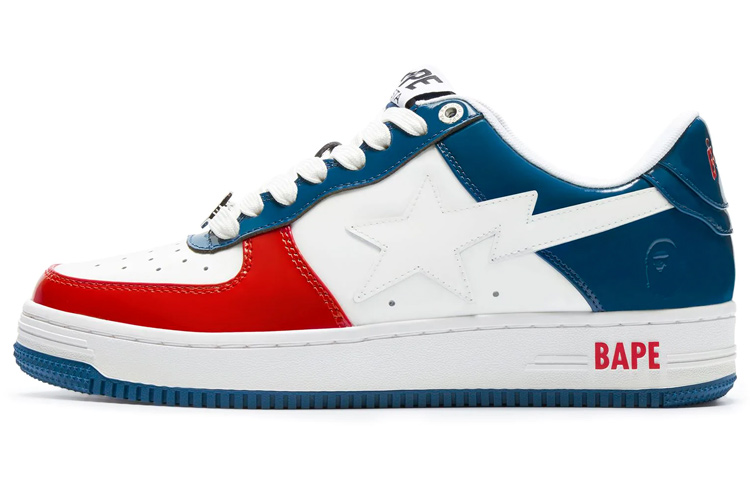 Мужские кеды A BATHING APE BAPE STA (красно-бело-синие)