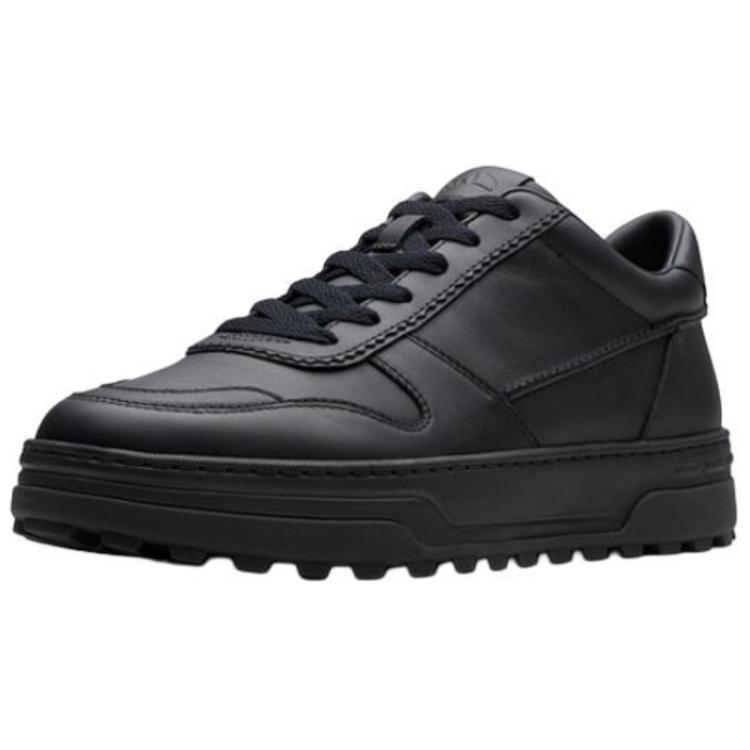 Clarks Cow Leather Lightweight Low top Skateboard Shoes Men's Black