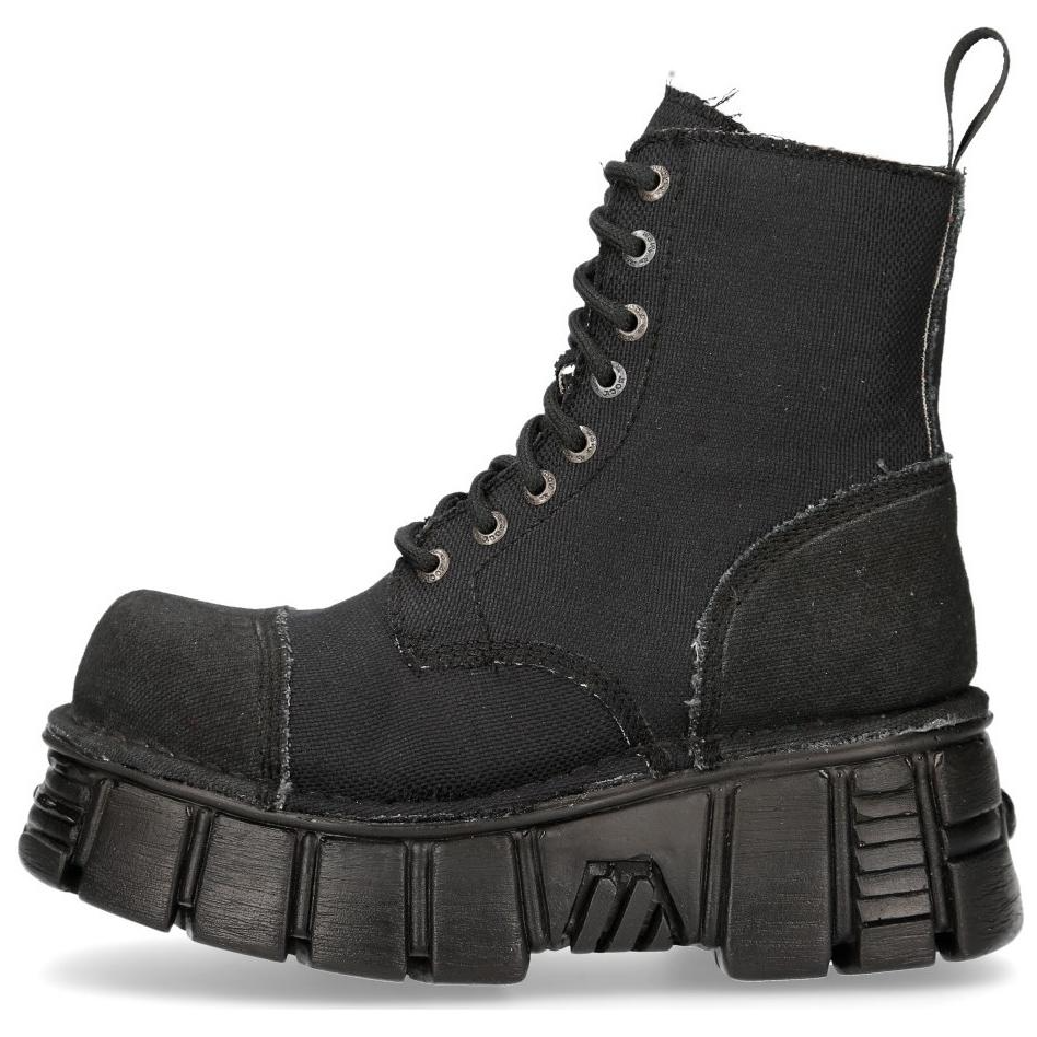 NEW ROCK Crew Combat Boots Unisex Black