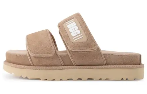 UGG Cow Split Leather Stylish Sandal Women's Light Taupe