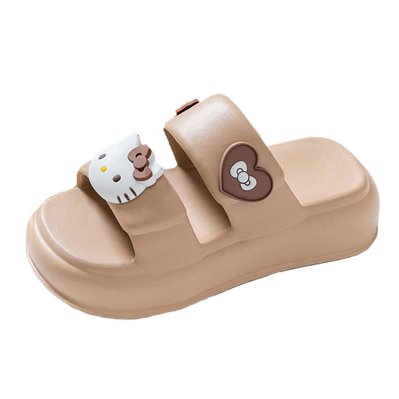 Sanrio Sanrio Hello Kitty Kuromi Cinnamon Dog Melody Pacha Dog thick-soled comfortable non-slip wear-resistant slippers for women