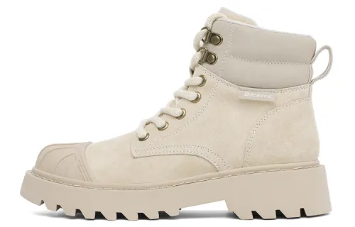 Dickies Short Mid Calf Combat Boots Women's Beige