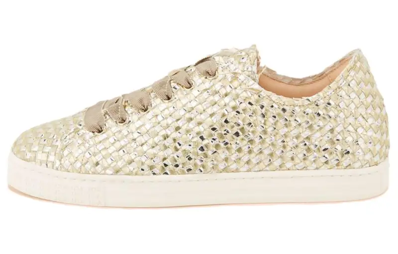 AGL Leather Low top Skateboard Shoes Women's Gold