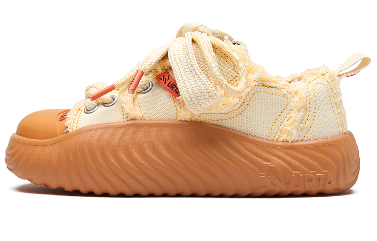 URTA Paramecium Series And It 'Flew Yellow.' Stylish Skateboarding Shoes Unisex Beige Yellow