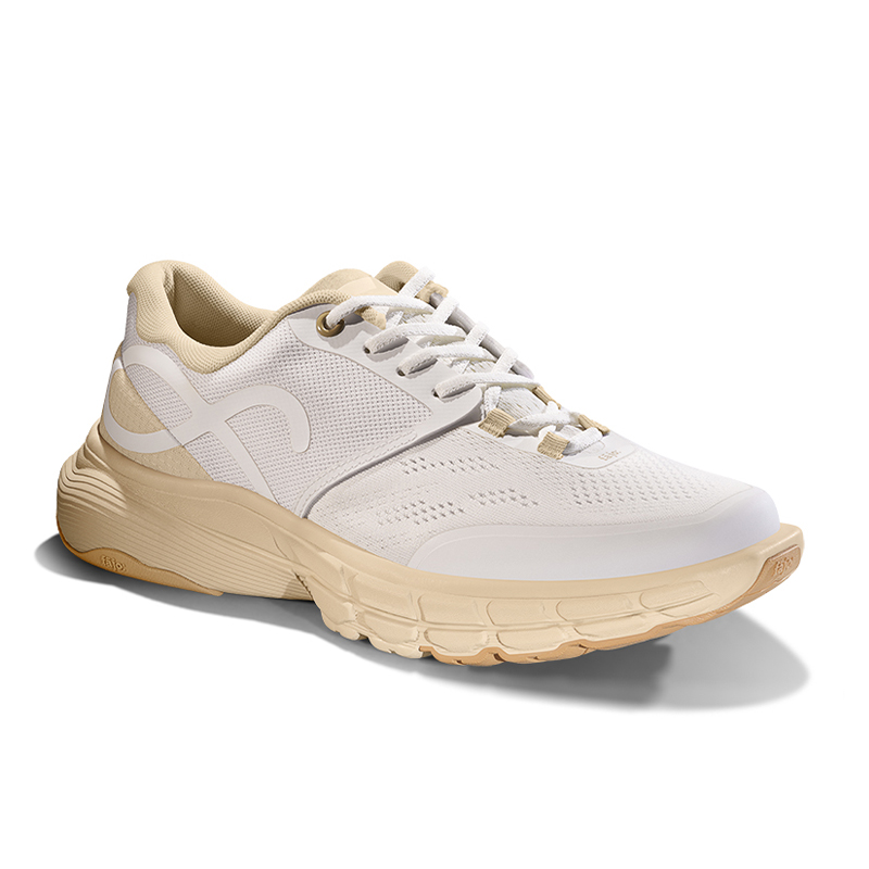 FAJO Running Shoes Unisex Low Top White/Apricot