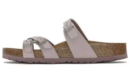 Birkenstock Leather Stylish Sandal Women's Lilac Narrow
