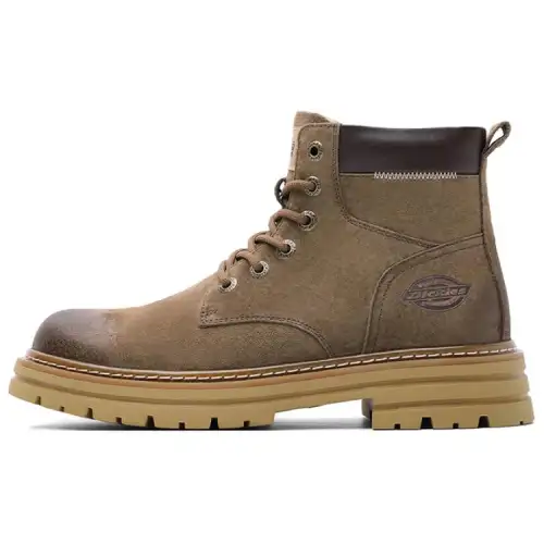 Dickies Top Grain Pig Leather Short Mid Calf Combat Boots Men's