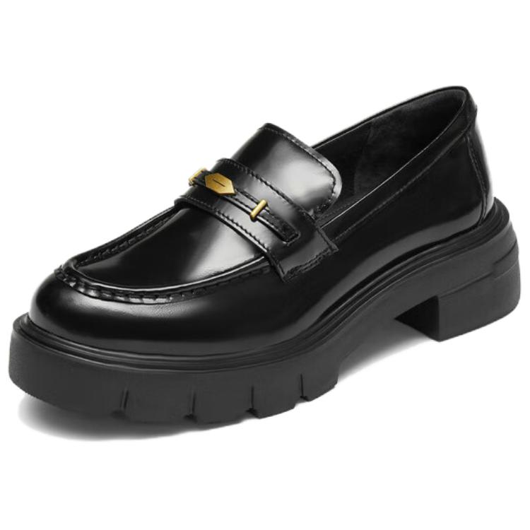 Staccato Cow Leather Loafers 5cm Women's