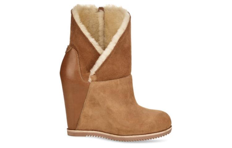 UGG Leather Ankle Boots Women's Chestnut