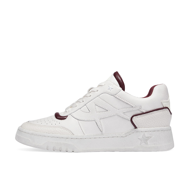 ASH BLAKE Collection Abrasion Resistant Low top Skateboard Shoes Women's White Red