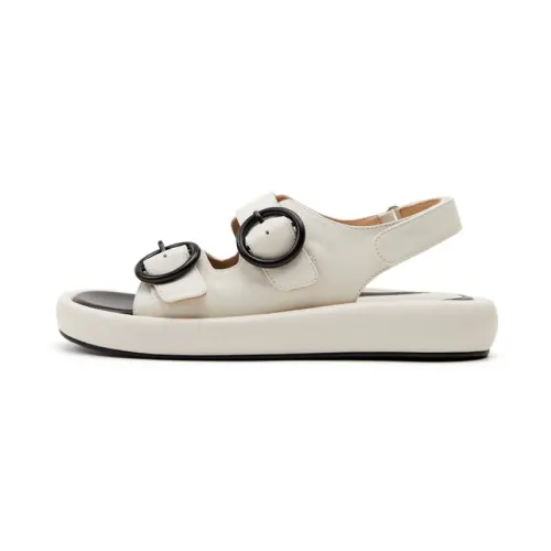 Marie Claire Cow Leather Beach Sandals Women's Ceramic Ivory