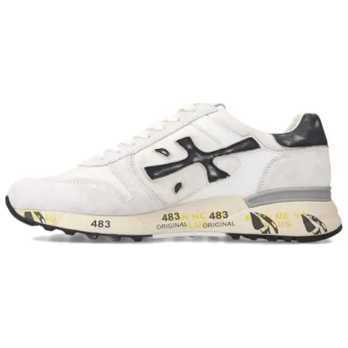 PREMIATA Abrasion Resistant Low top Casual Shoes Men's White Black
