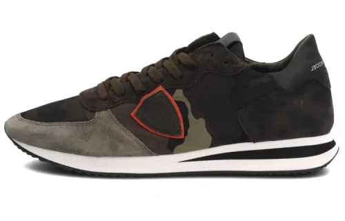 PHILIPPE MODEL Trpx Casual Shoes Men's Low Top Green Camouflage