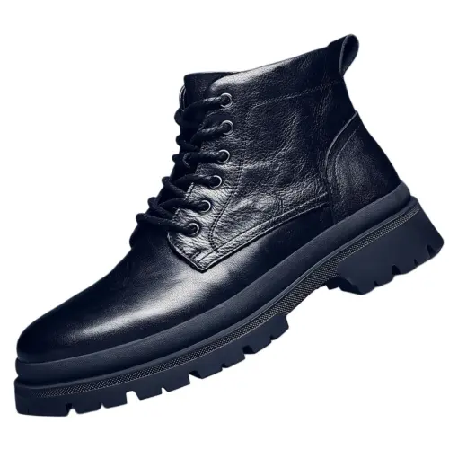 JANE HARLOW Short Combat Boots Men's Black
