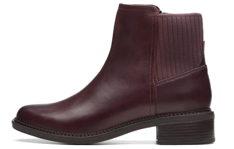 Clarks Short Chelsea Boots Women's Red