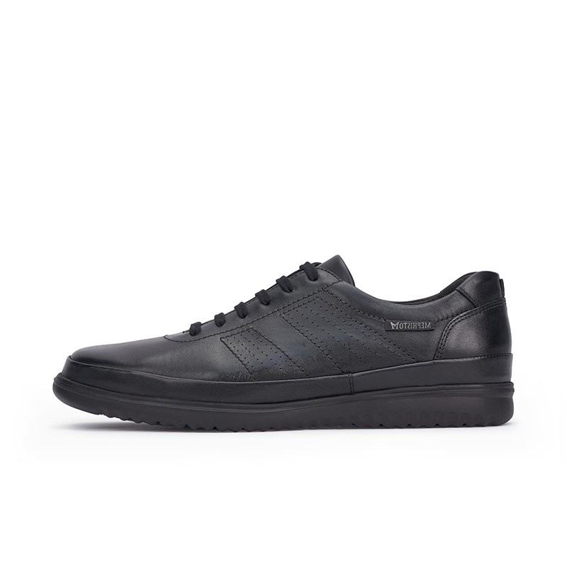 MEPHISTO Ma Feishitu first-layer cowhide, round toe, comfortable lace-up, low-cut lifestyle shoes, 2.5cm, men's style