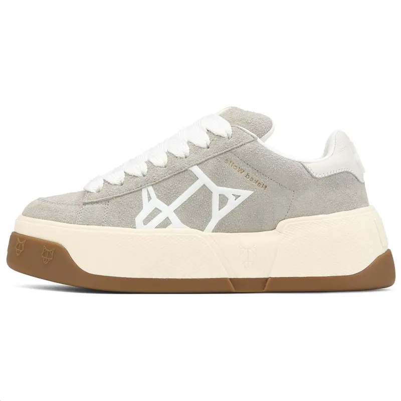 Naked Wolfe Sound Leather, Suede Low top Skateboard Shoes Women's Gray