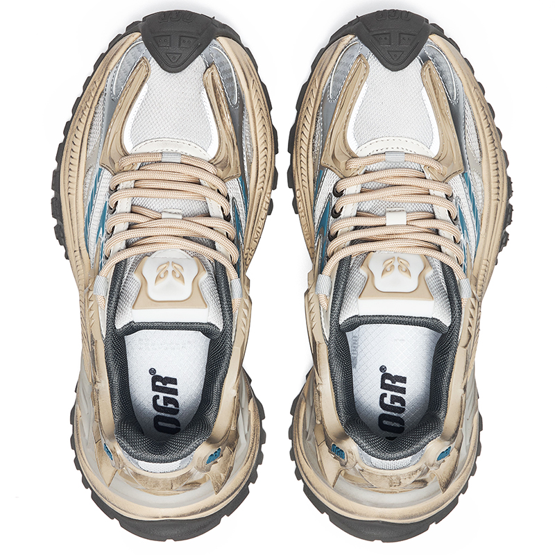 OGR Cobra Low top Running Shoes Unisex Light Dune Destroyed