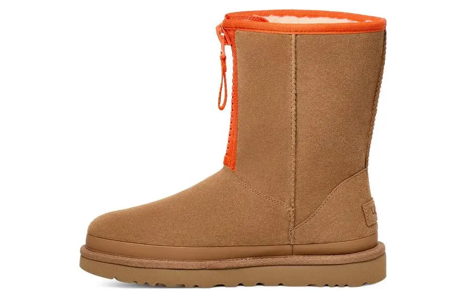 UGG Classic Short Zipper Tape Logo Boot 'Chestnut' Women's