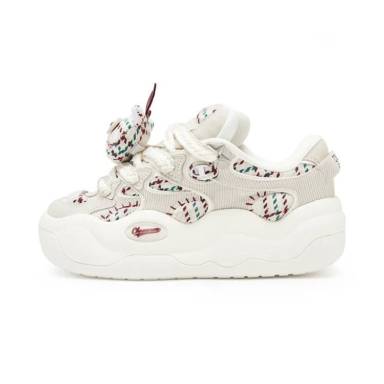Champion Christmas Collection, Cloud Demon Cloud Monster Skateboard Shoes Men's Oat/Milk White