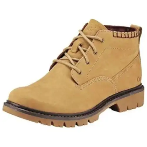 CAT Cart Slip Resistant Abrasion Resistant Mid top Casual Shoes Women's Brown Yellow