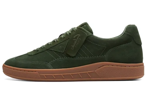 Clarks Art Motion Collection Slip Resistant Abrasion Resistant Low top Skateboard Shoes Men's Green