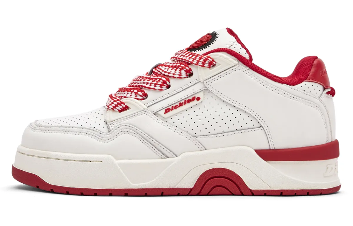Dickies Low top Skateboard Shoes Unisex White Red