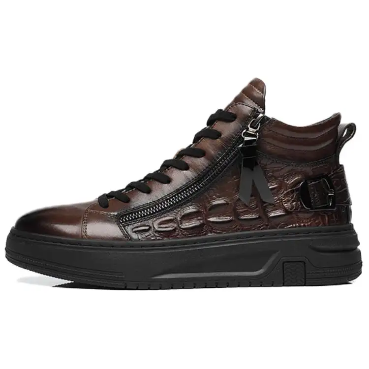 JANE HARLOW Mid top Skateboard Shoes Men's Brown