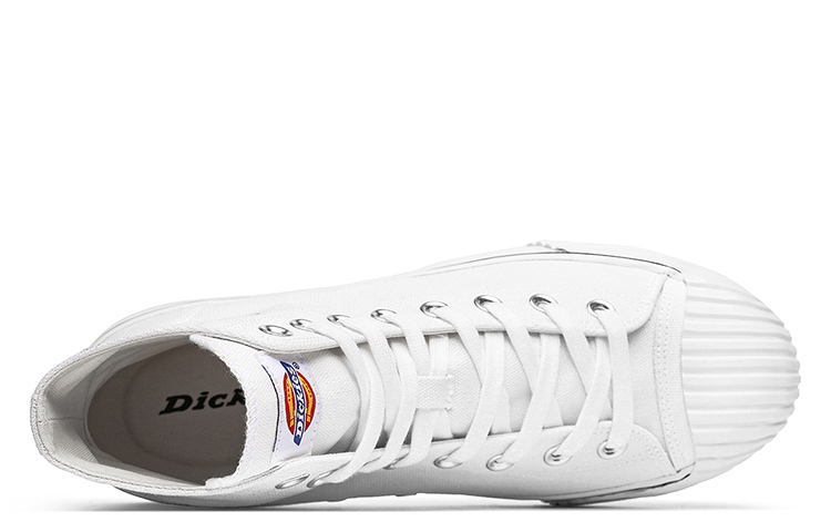 Dickies Classic And Versatile High top Canvas Shoes Unisex White