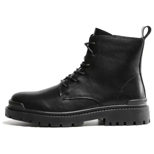 JANE HARLOW Short Combat Boots Men's Black