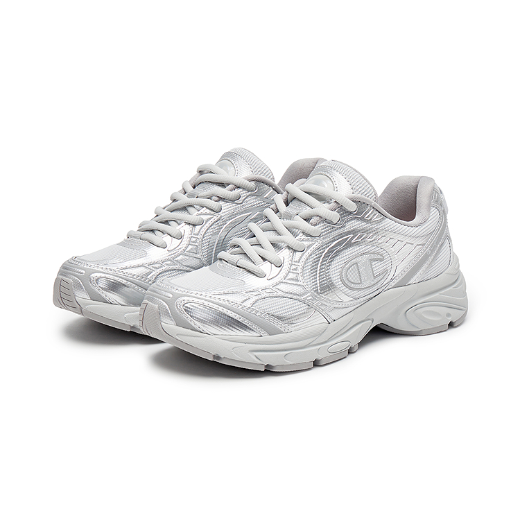 Champion Low top Running Shoes Unisex Silver White/Day Stone Gray
