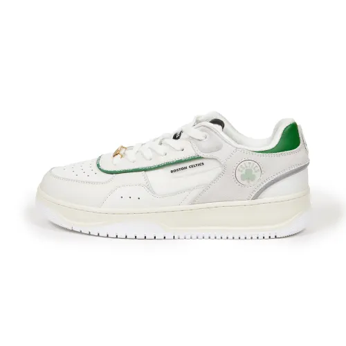 JACK JONES JACK & JONES NBA joint model, fashionable, comfortable and versatile, low-top lifestyle shoes, men's milky white