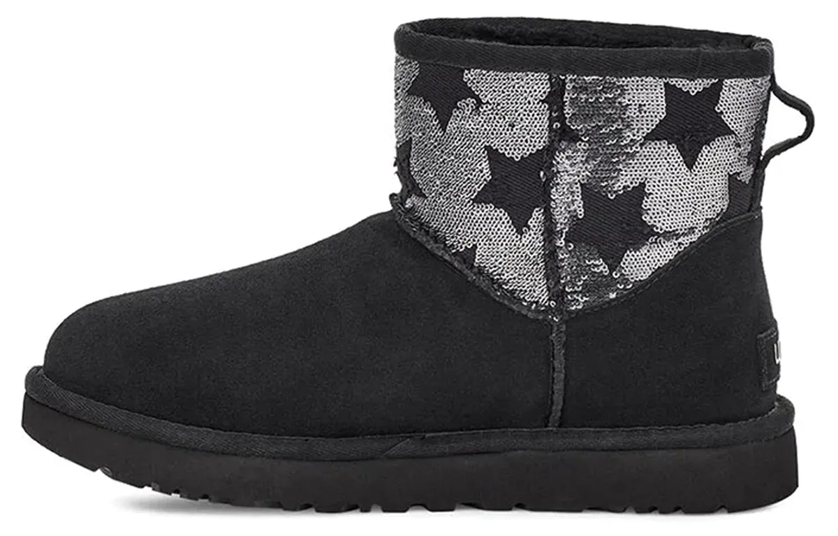 UGG Classic Mini Sequin Stars Star Black Women's