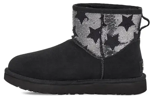 UGG Classic Mini Sequin Stars Star Black Women's