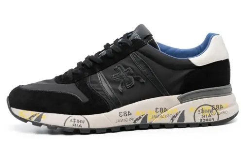 PREMIATA Lander Leather Low top Casual Shoes Men's Black