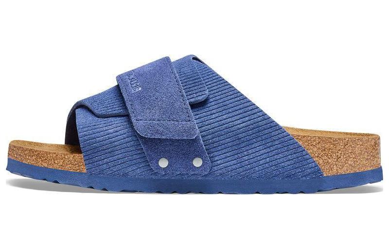 Birkenstock Suede Slide Slippers Unisex Indigo Regular