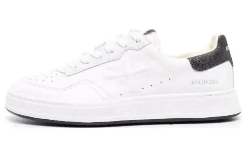 PREMIATA Calfskin Slip Resistant Low top Skateboard Shoes Women's White