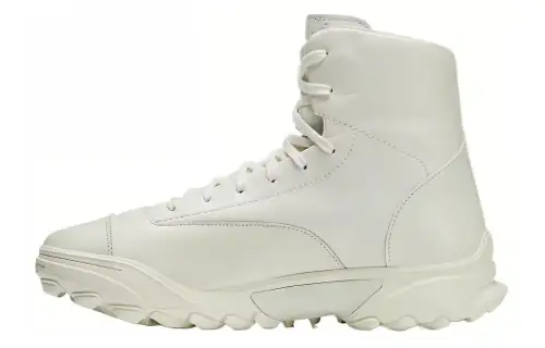 Y 3 Leather Ankle Boots Unisex White