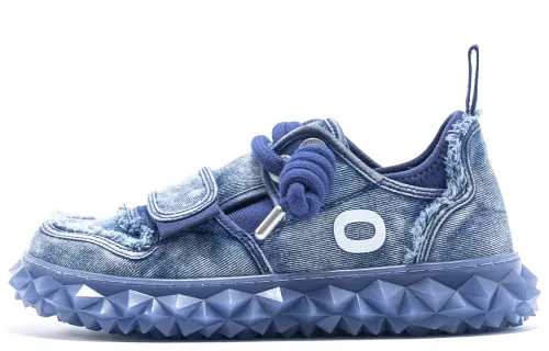 OETZI Skateboard Shoes Unisex Low Top Denim Blue