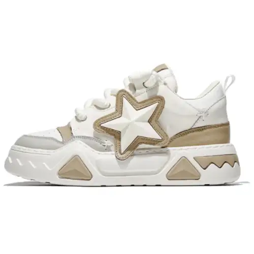 JANE HARLOW Low top Casual Shoes Men's White Brown Gray